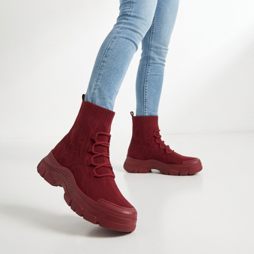 Bottines montantes stretch à semelle épaisse Importées d’Espagne 🇪🇸