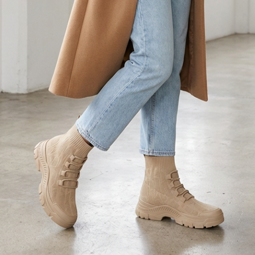 Bottines montantes stretch à semelle épaisse Importées d’Espagne 🇪🇸