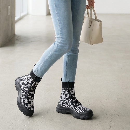 Bottines montantes stretch à semelle épaisse Importées d’Espagne 🇪🇸